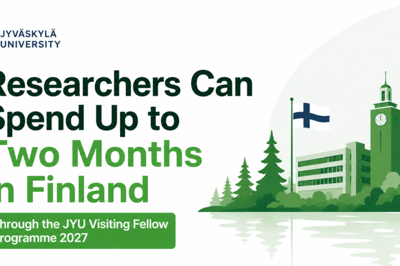 Researchers Can Spend Up to Two Months in Finland Through the JYU Visiting Fellow Programme 2027