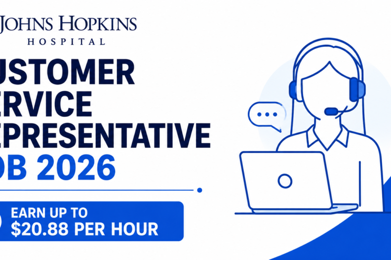 Customer Service Representative Job 2026: Earn Up to $20.88 Per Hour at Johns Hopkins Hospital