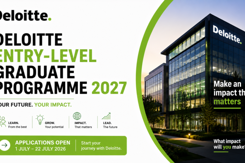 Deloitte Entry-Level Graduate Programme 2027 Applications Open