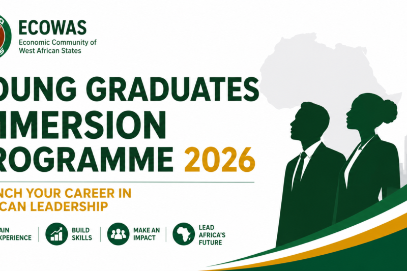 ECOWAS Young Graduates Immersion Programme 2026 — Launch Your Career in African Leadership