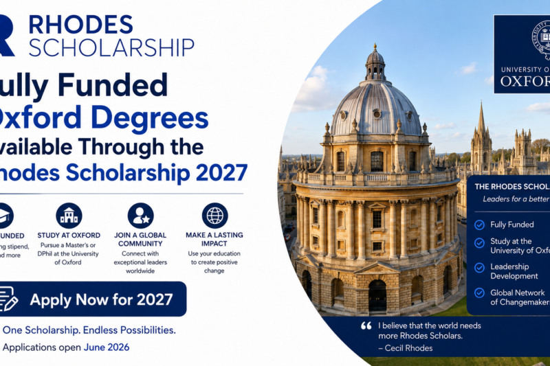 Dreaming of Studying at Oxford? The Fully Funded Rhodes Scholarship 2027 Is Now Open for East African Students