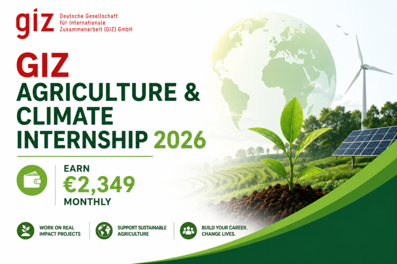GIZ Agriculture & Climate Internship 2026 — Earn €2,349 Monthly