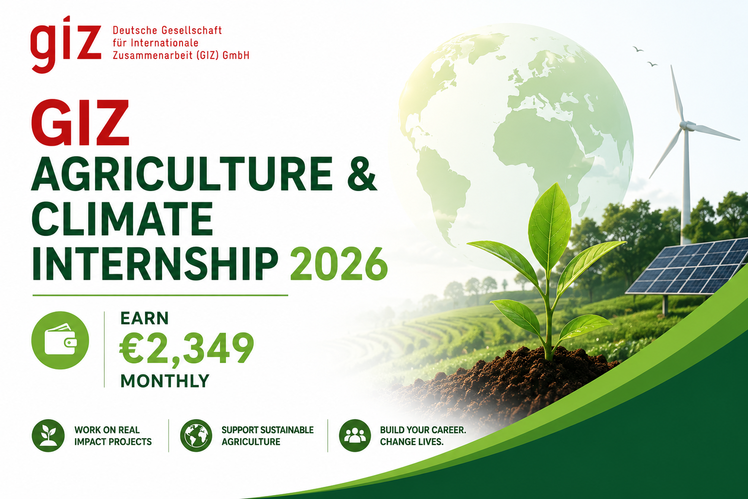 GIZ Agriculture & Climate Internship 2026 — Earn €2,349 Monthly