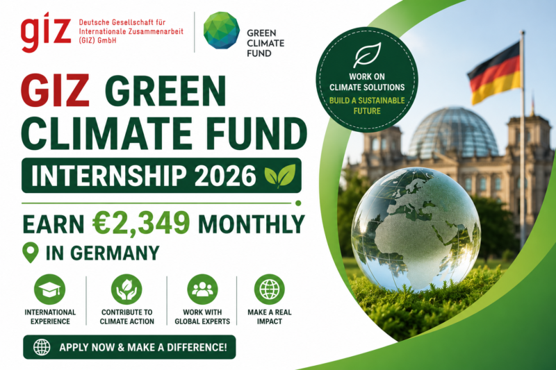 GIZ Green Climate Fund Internship 2026: Earn €2,349 Monthly in Germany