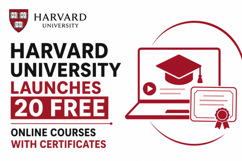 Harvard University Launches 20 Free Online Courses with Certificates in 2026–2027