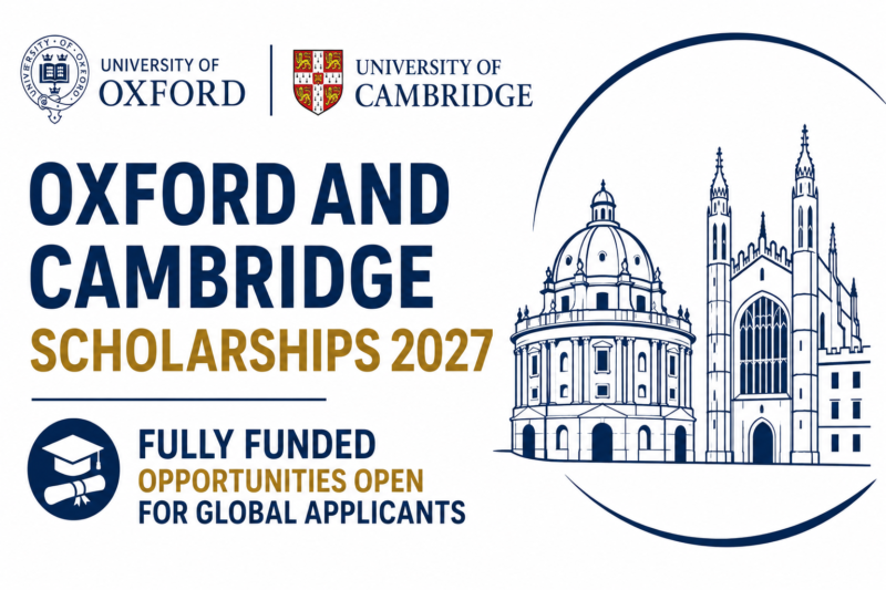 Oxford and Cambridge Scholarships 2027: Fully Funded Opportunities Open for Global Applicants