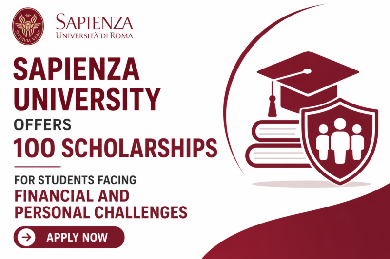 Sapienza University Offers 100 Scholarships for Students Facing Financial and Personal Challenges