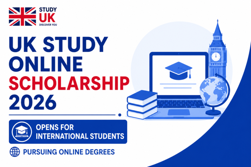UK Study Online Scholarship 2026 Opens for International Students Pursuing Online Degrees