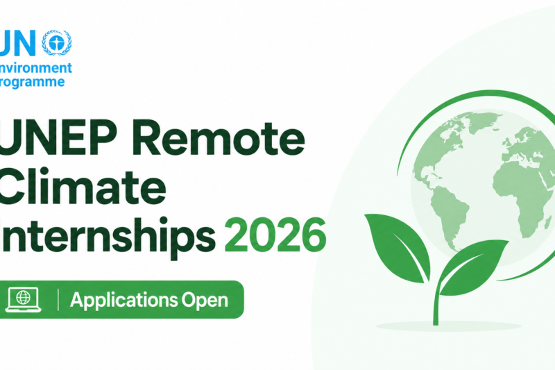 UNEP Remote Climate Internships 2026 — Applications Open