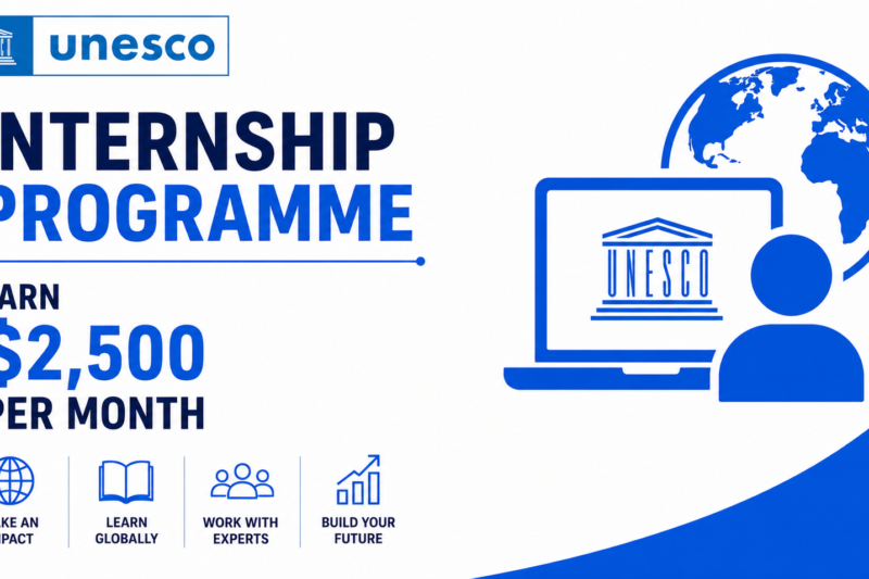 UNESCO Internship Program | Earn $2,500 Per Month