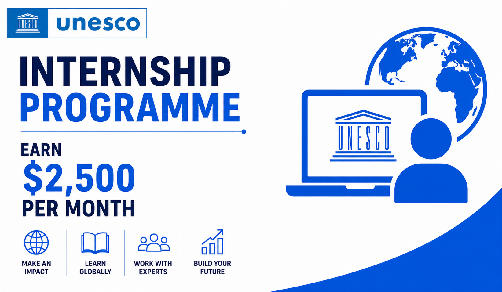 UNESCO Internship Program | Earn $2,500 Per Month - Opportunities Feed