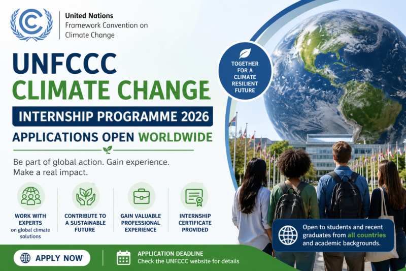 UNFCCC Climate Change Internship Programme 2026 Applications Open Worldwide