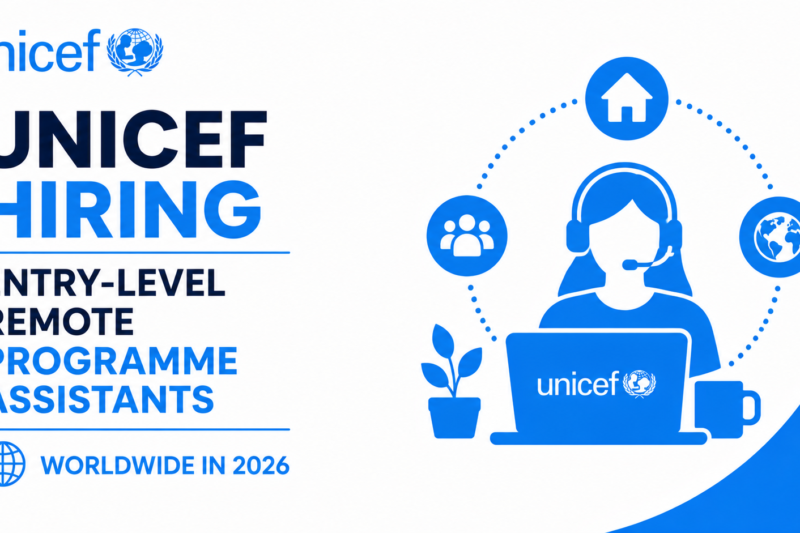UNICEF Hiring Entry-Level Remote Programme Assistants Worldwide in 2026
