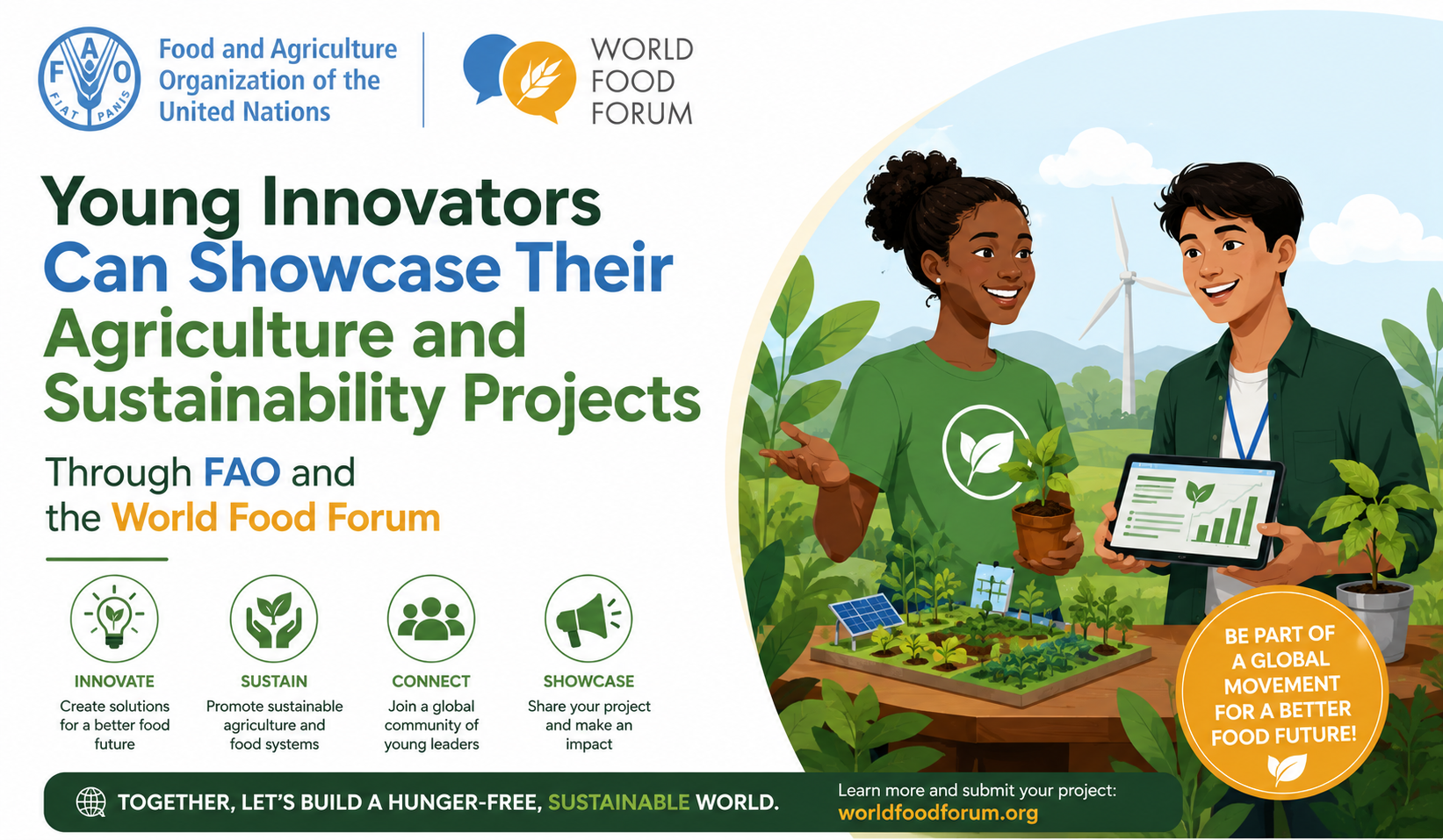 Young Innovators Can Showcase Their Agriculture and Sustainability Projects Through FAO and the World Food Forum