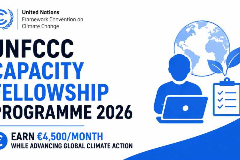 UNFCCC CAPACITY Fellowship Programme 2026 — Earn €4,500/Month While Advancing Global Climate Action