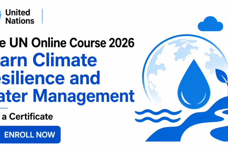 Free UN Online Course 2026: Learn Climate Resilience and Water Management and Earn a Certificate