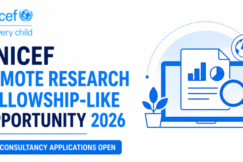 UNICEF Remote Research Fellowship-Like Opportunity 2026 — Consultancy Applications Open