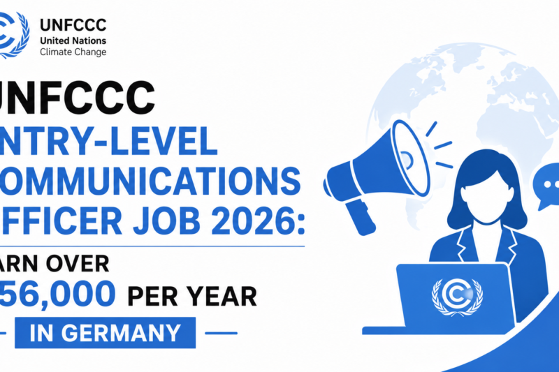 UNFCCC Entry-Level Communications Officer Job 2026: Earn Over $56,000 Per Year in Germany