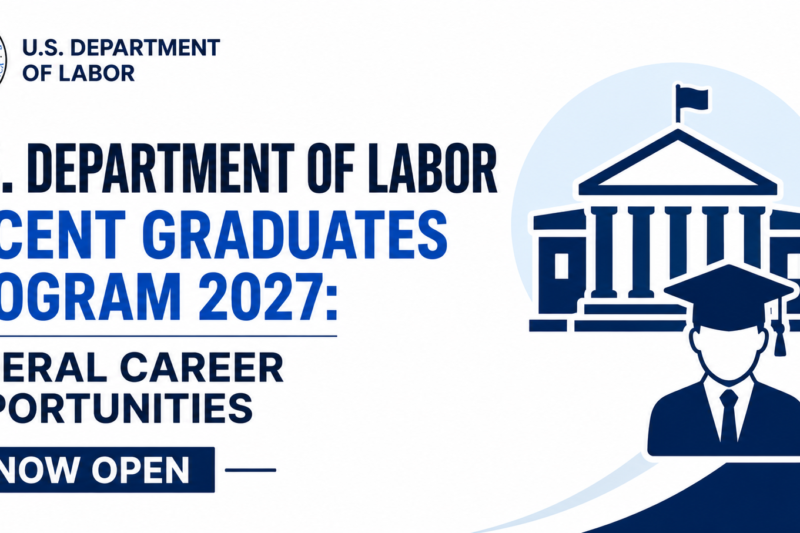 U.S. Department of Labor Recent Graduates Program 2027: Federal Career Opportunities Now Open