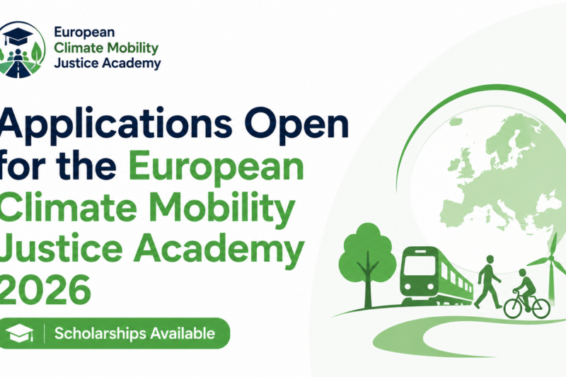 Applications Open for the European Climate Mobility Justice Academy 2026 (Scholarships Available)