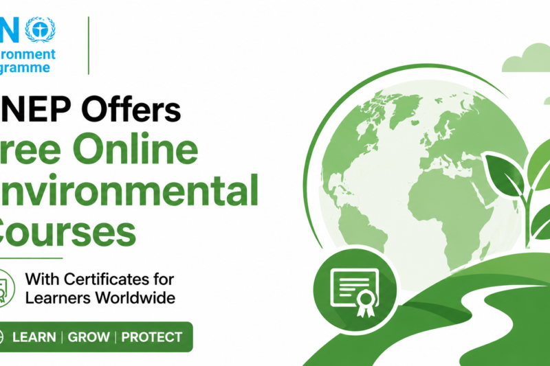 UNEP Offers Free Online Environmental Courses with Certificates for Learners Worldwide