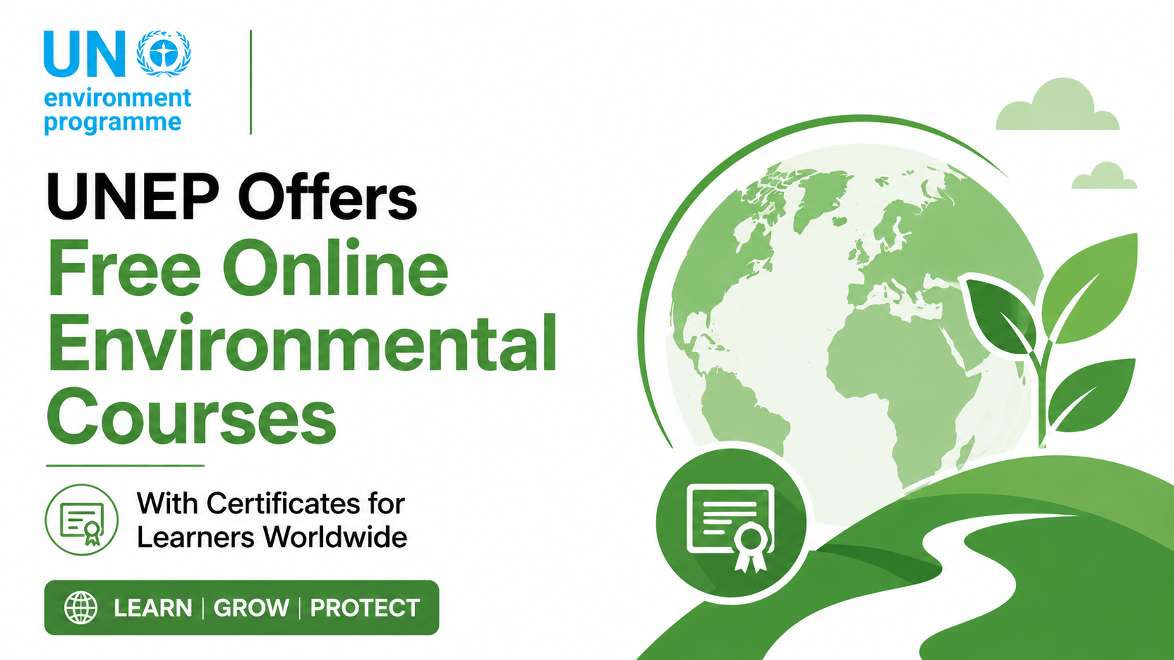 UNEP Offers Free Online Environmental Courses with Certificates for Learners Worldwide