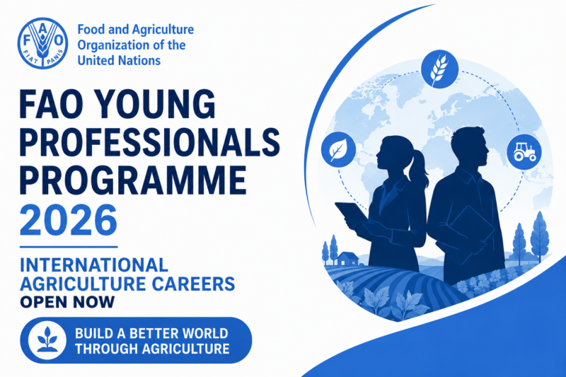 FAO Young Professionals Programme 2026: International Agriculture Careers Open Now