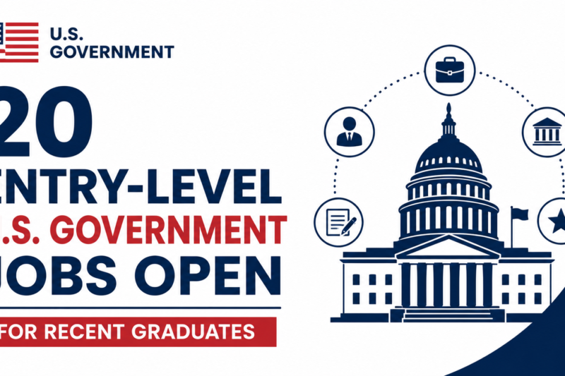 20 Entry-Level U.S. Government Jobs Open for Recent Graduates
