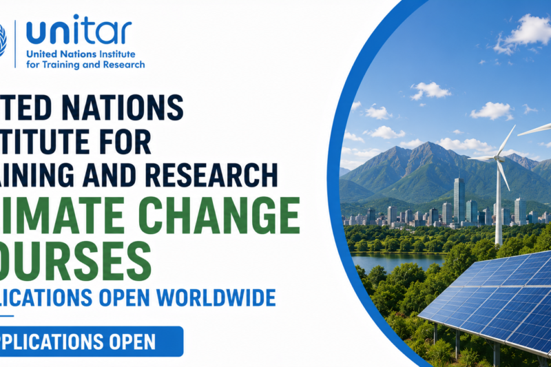 United Nations Institute for Training and Research Climate Change Courses Applications Open Worldwide