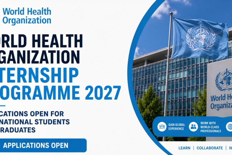 World Health Organization Internship Programme 2027 Applications Open for International Students and Graduates