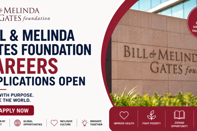 Bill & Melinda Gates Foundation Careers Applications Open