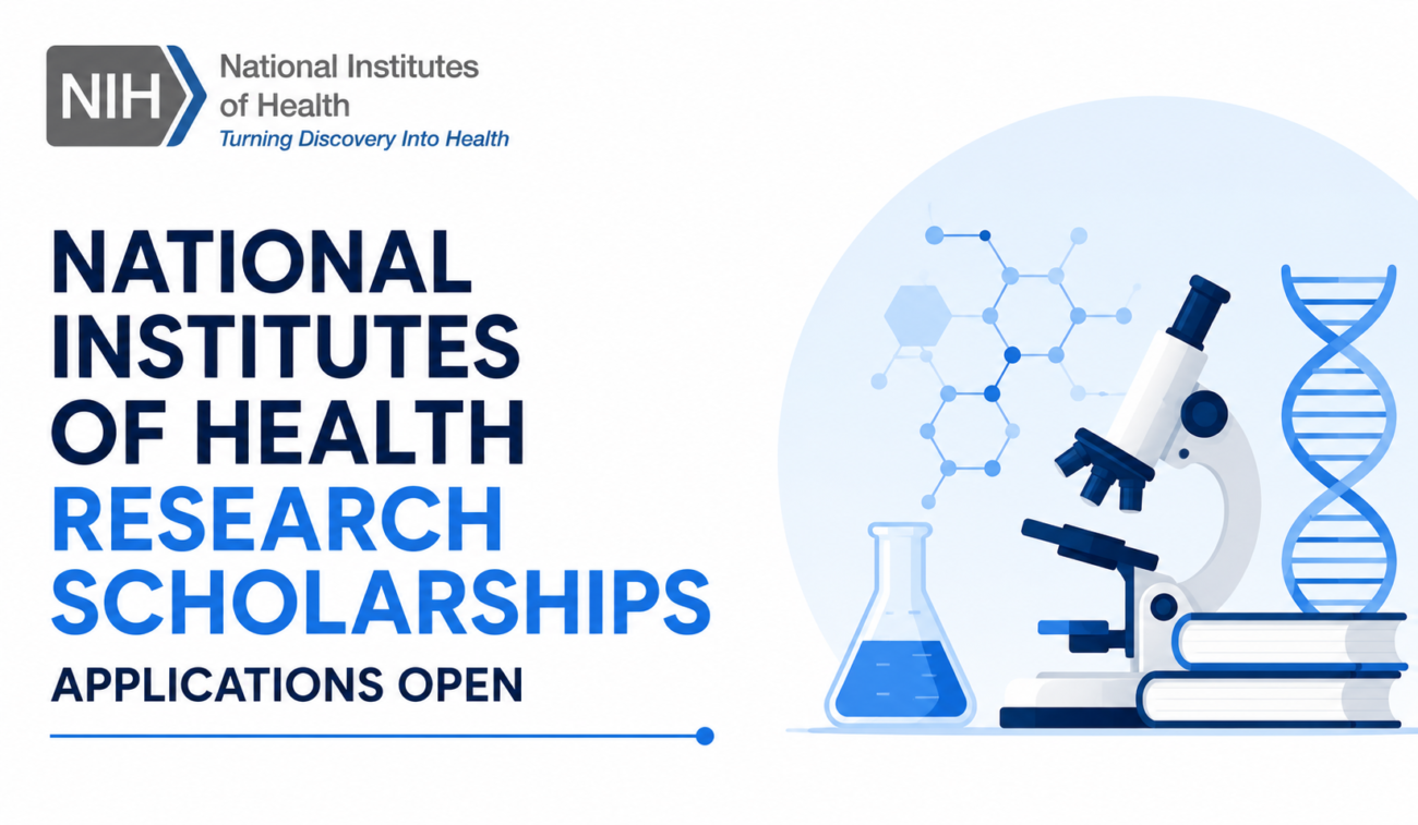 National Institutes of Health Research Scholarships Applications Open