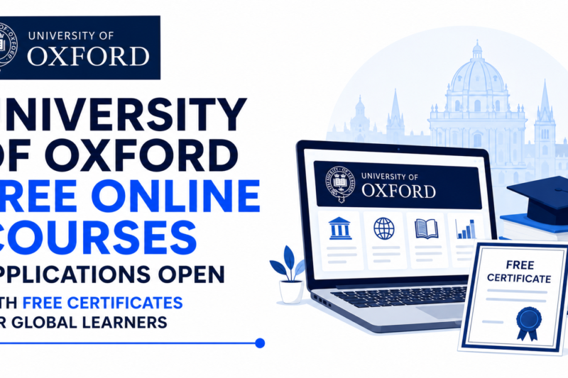 University of Oxford Free Online Courses Applications Open with Free Certificates for Global Learners