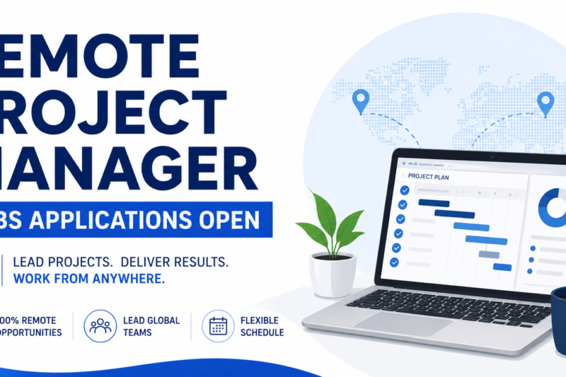 Remote Project Manager Jobs Applications Open
