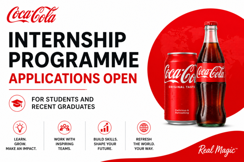 Coca-Cola Internship Programme Applications Open for Students and Recent Graduates