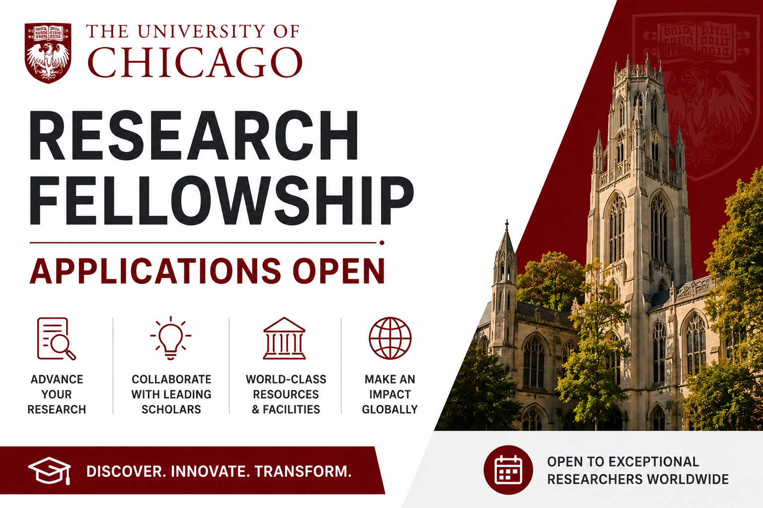 University of Chicago Research Fellowship Applications Open