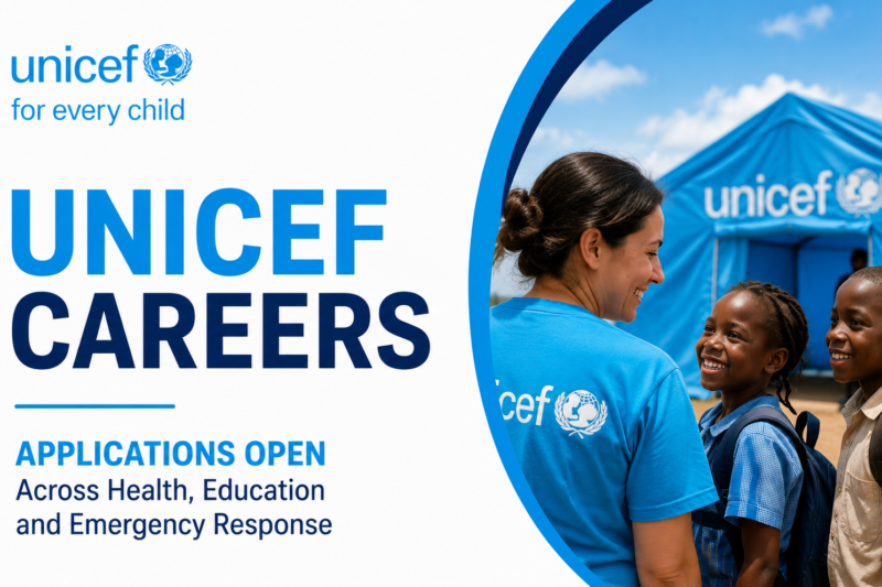 UNICEF Careers Applications Open Across Health, Education and Emergency Response
