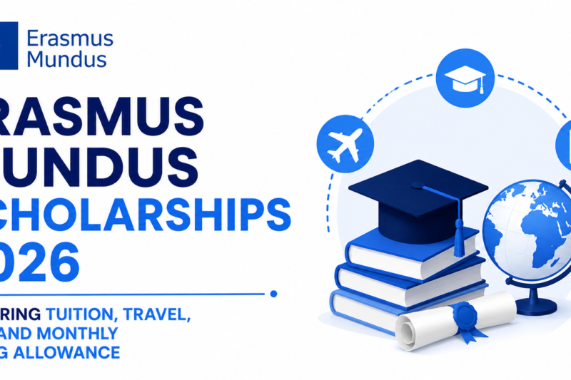 Erasmus Mundus Scholarships 2026 Covering Tuition, Travel, Visa and Monthly Living Allowance