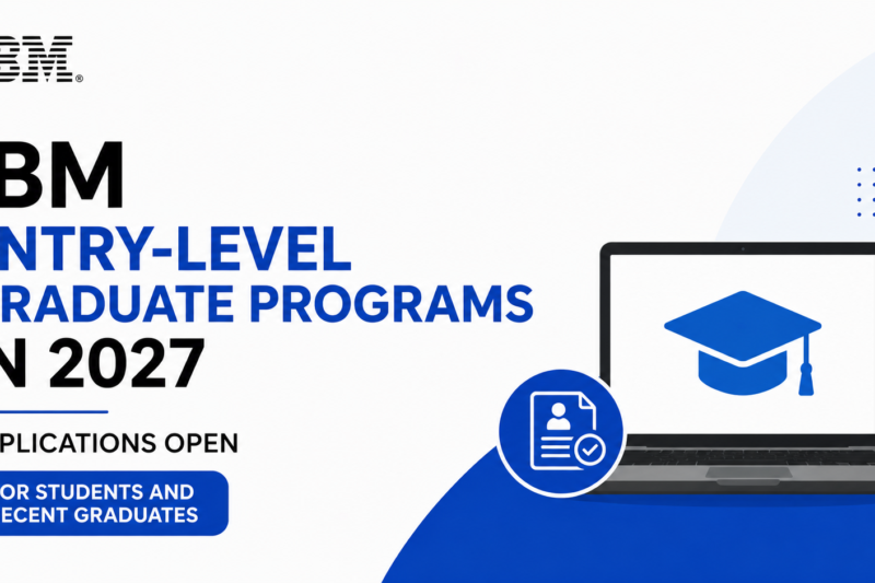 IBM Entry-Level Graduate Programs in 2027 Applications Open for Students and Recent Graduates