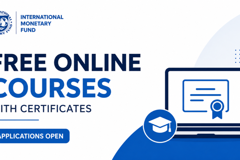 International Monetary Fund Free Online Courses with Certificates Applications Open in 2026