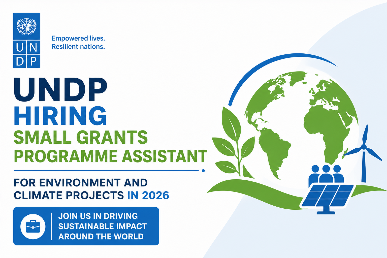 UNDP Hiring Small Grants Programme Assistant for Environment and Climate Projects in 2026