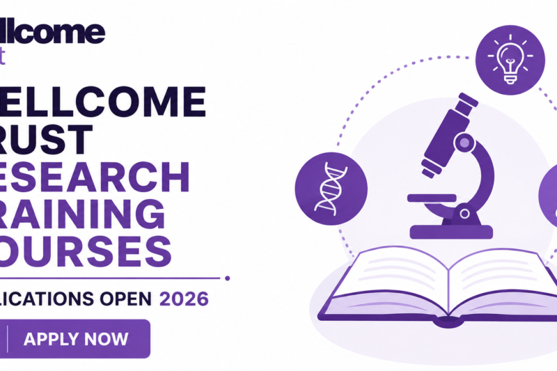 Wellcome Trust Research Training Courses Applications Open